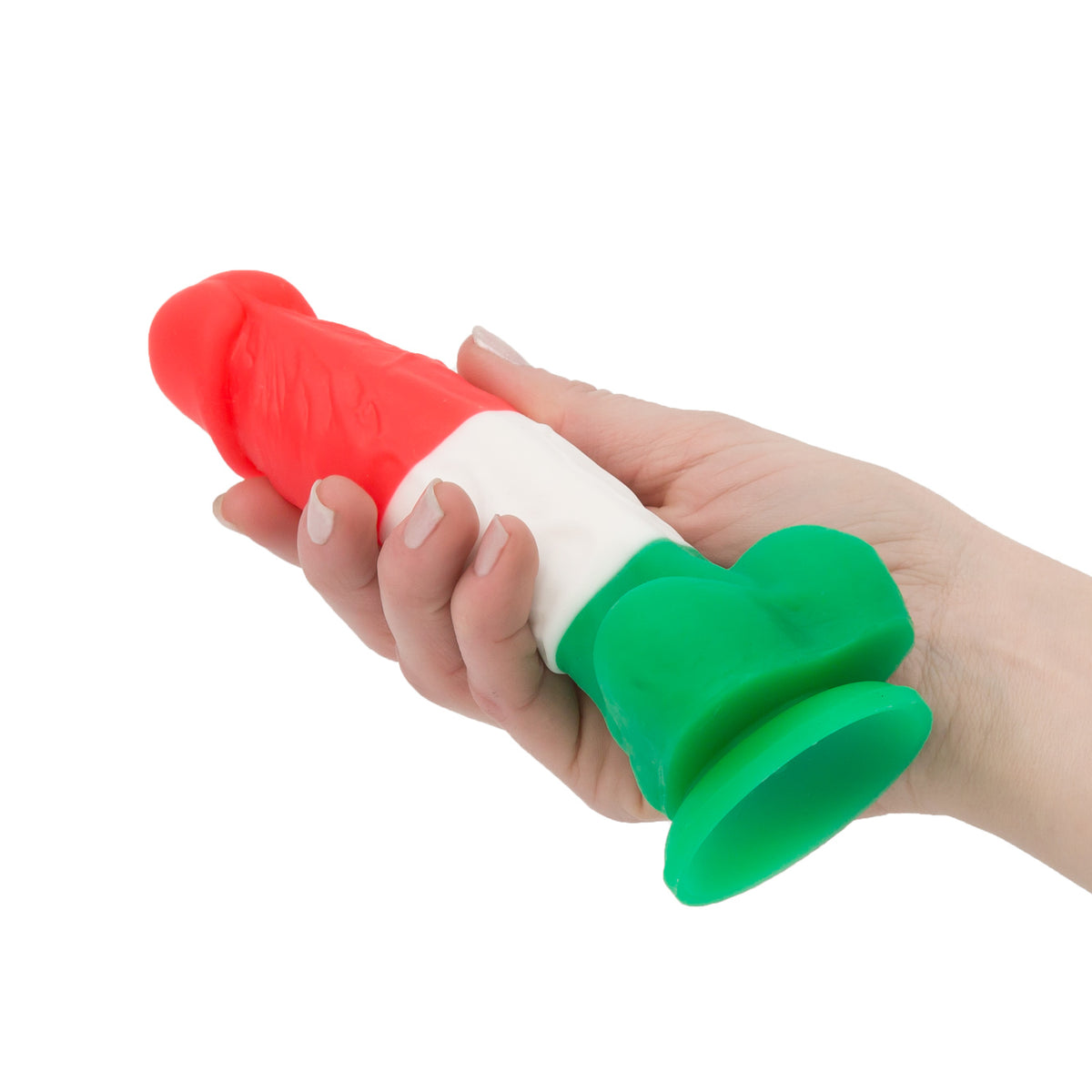 Pure Love® - Tri-Colour Realistic Dildo With Suction Base – 7 In.