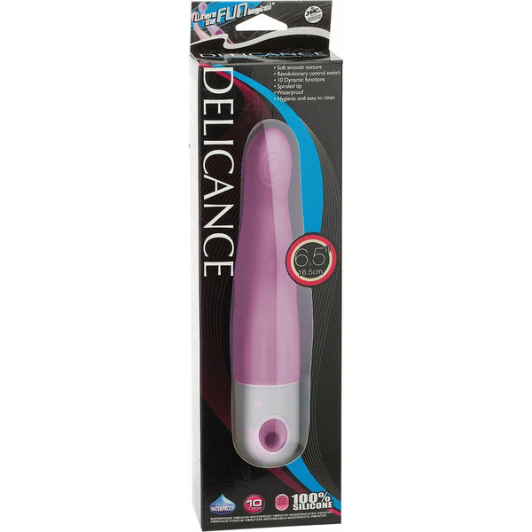 10 Function Delicance Silicone Vibrator - 6.5" - Pink