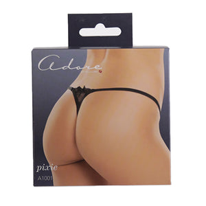 Adore by Allure Pixie Panty – One Size Fits Most – Black