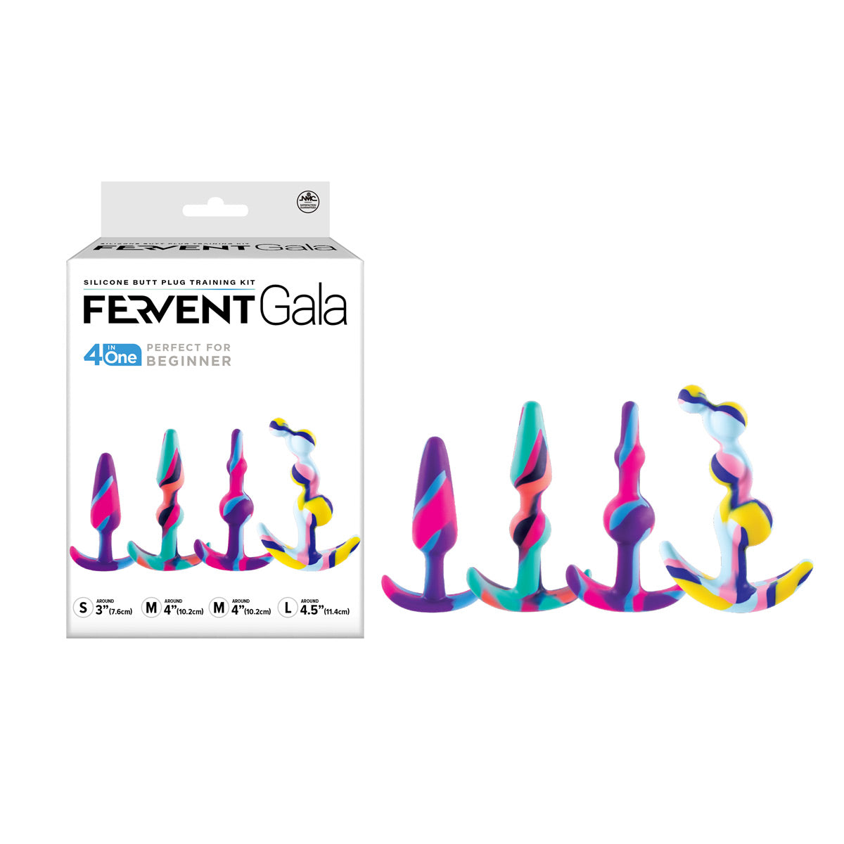 Excellent Power Fervent Gala 4 in 1 Silicone Butt Plug Training Kit