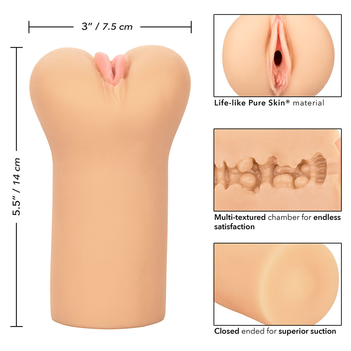 CalExotics® Boundless Vulva – Masturbator – Beige