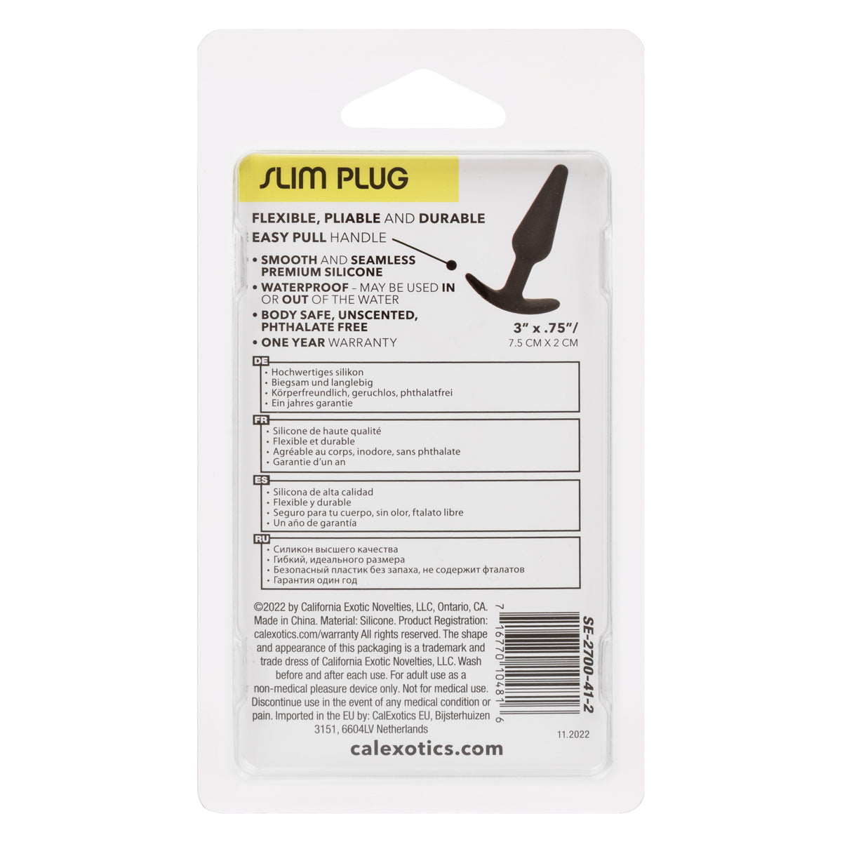 CalExotics® - Boundless Slim Butt Plug – Black