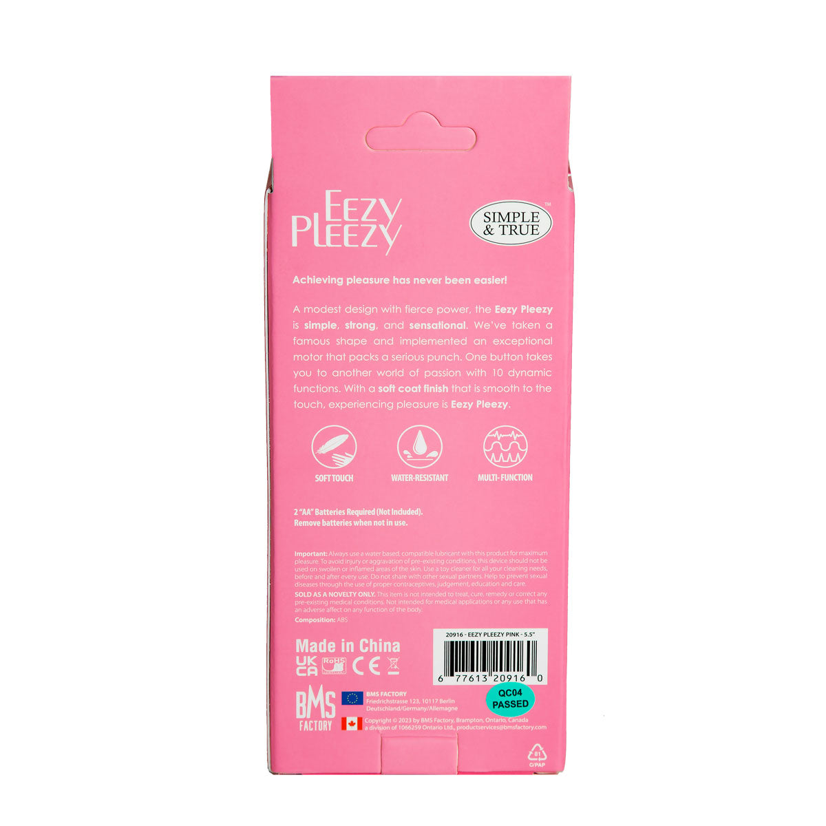 Eezy Pleezy – 5.5" Classic Vibrator – Pink
