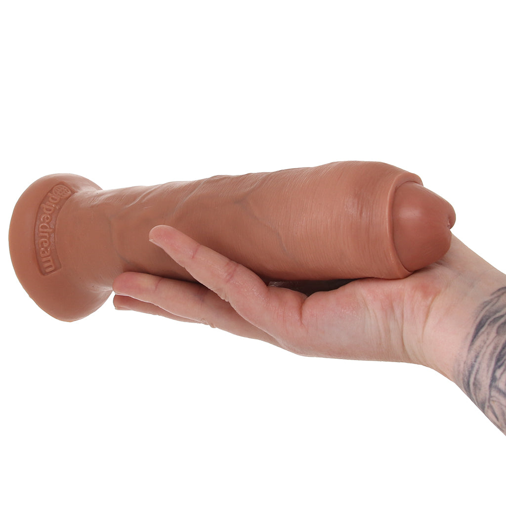 King Cock 7 Inch Slide-Skin Uncut Cock in Caramel